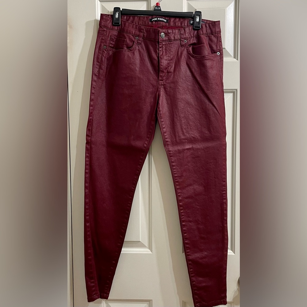 Joe Fresh Women’s Ultra Slim Burgundy Pants 31/12